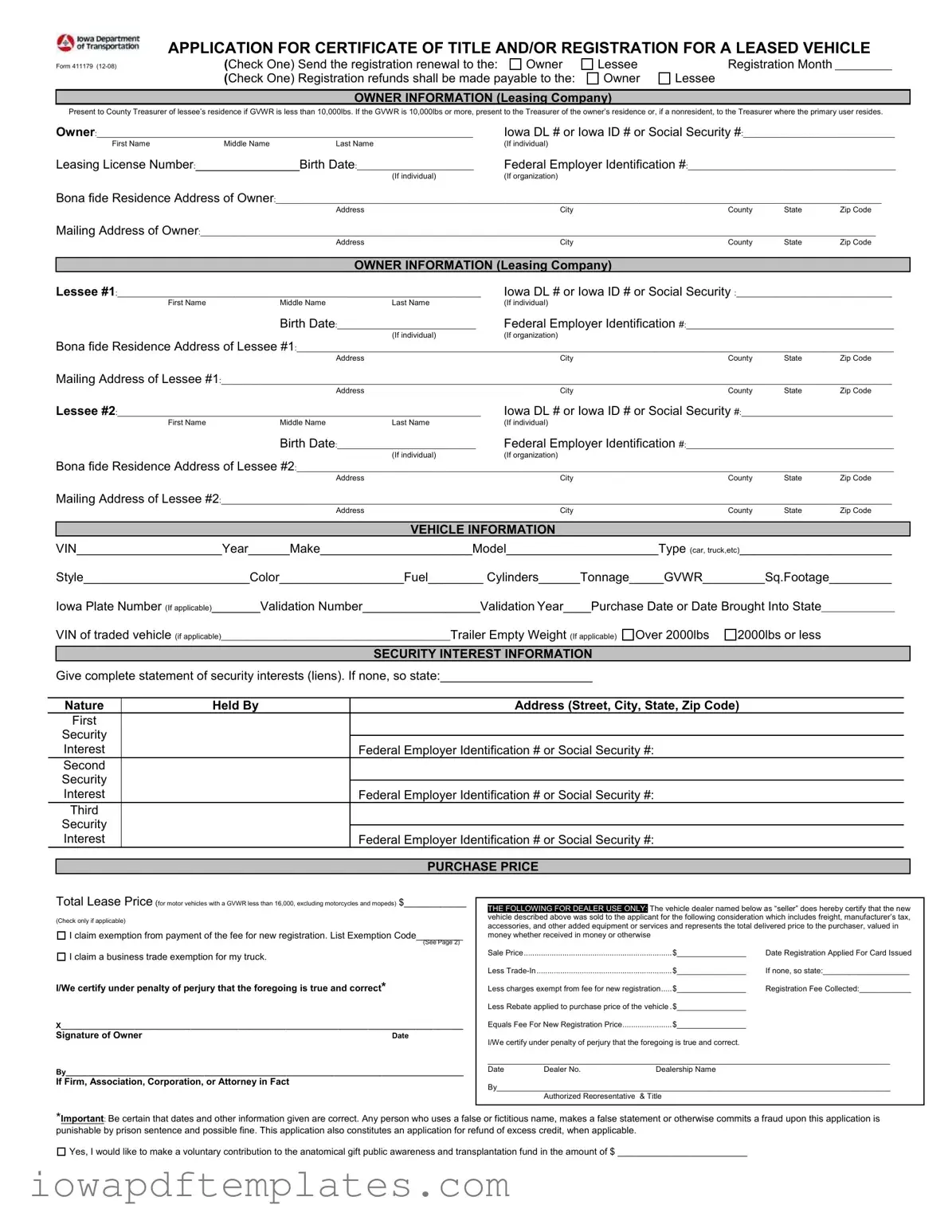 Free Iowa 411179 Template