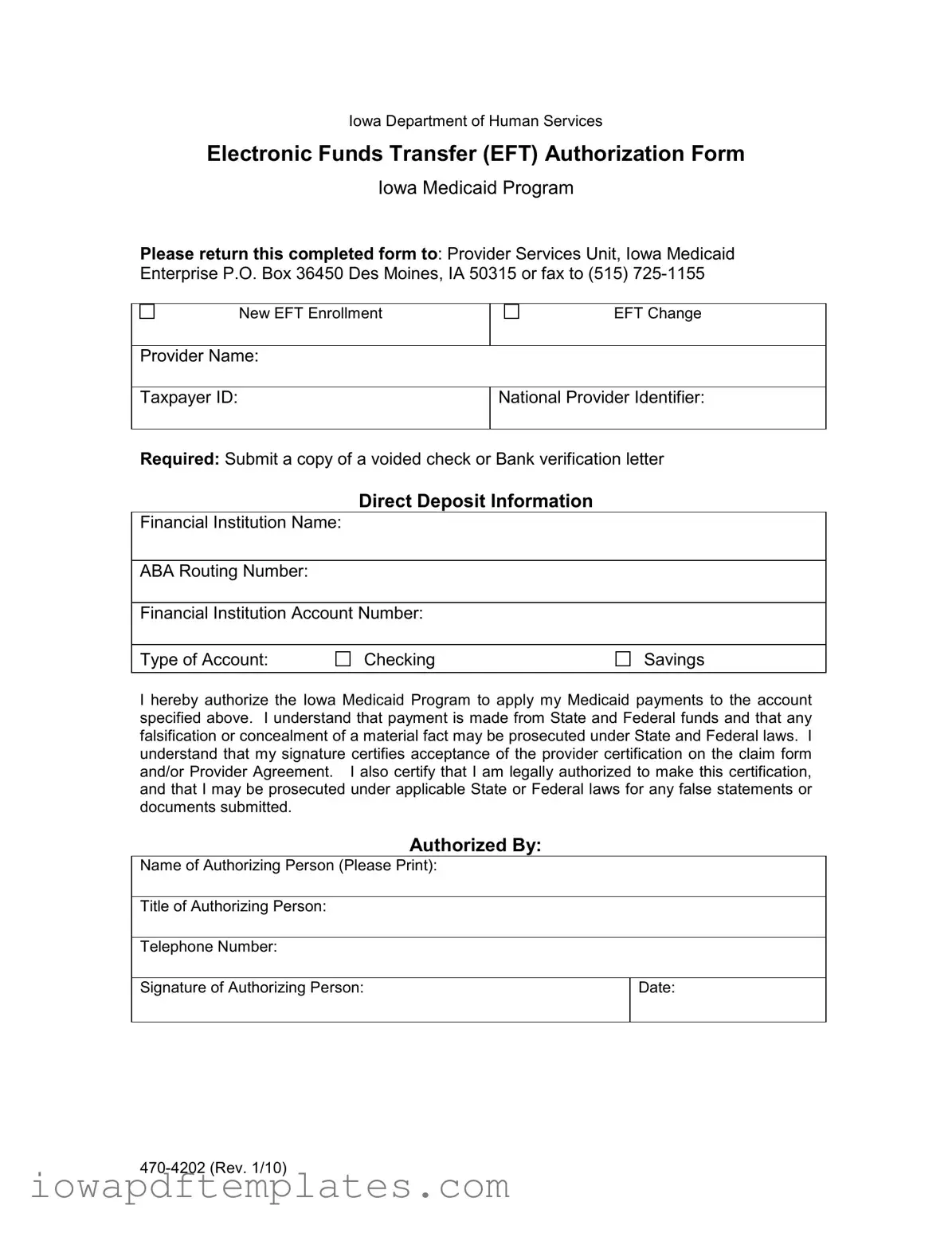Free Iowa 470 4202 Template