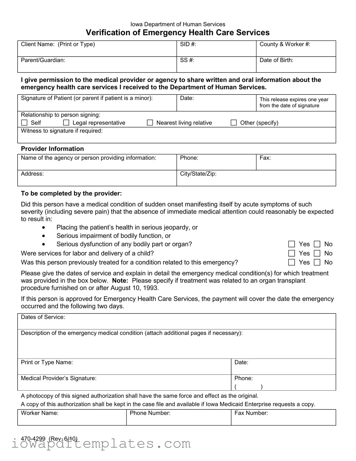Free Iowa 470 4299 Template