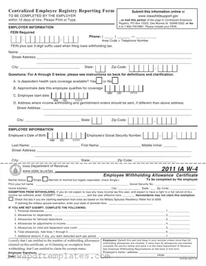 Free Iowa 44 019A Template